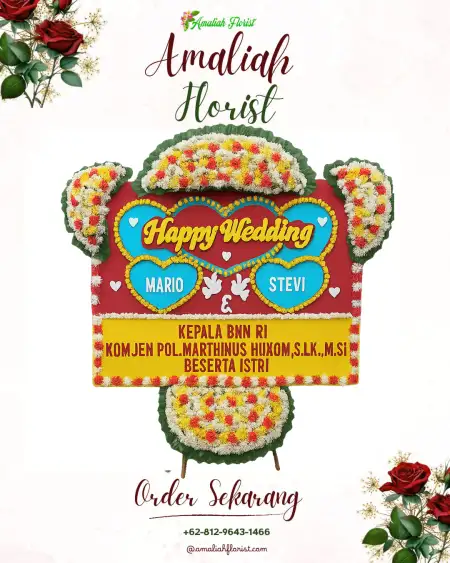Papan Bunga Pernikahan Rambung Timur